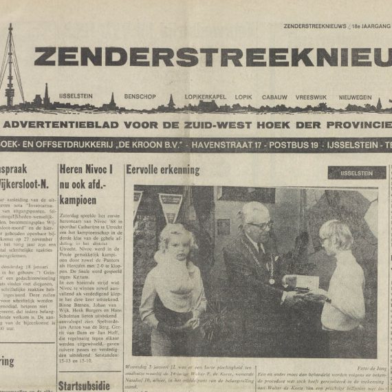 Nieuwe aanwinsten krantenbank: Zenderstreeknieuws, Zenderstadnieuws & De IJsselsteiner (1958-1995)